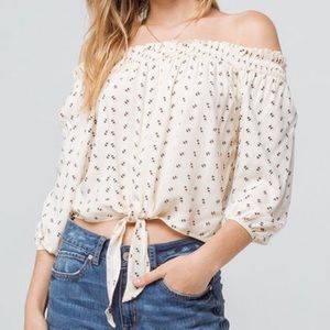 Tilly’s Triangle off the Shoulder Cream Top